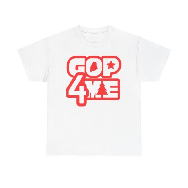 Unisex Heavy Cotton Tee: GOP 4 ME Graphic Shirt for Casual Outings, Gifts for Friends, Political Events, College Wear, Family Gatherings