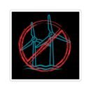 Eco-Protest Kiss-Cut Stickers - Wind Power Opposition