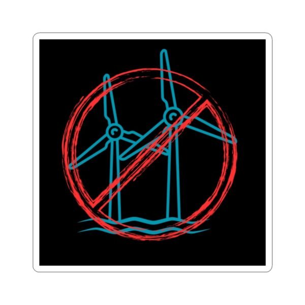 Eco-Protest Kiss-Cut Stickers - Wind Power Opposition