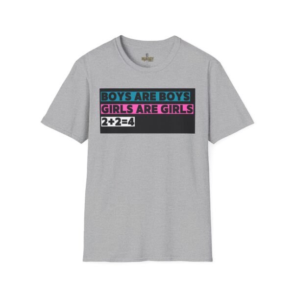 Boys are Boys, Girls are Girls, 2+2=4 T-Shirt, Statement T-Shirt - Image 13
