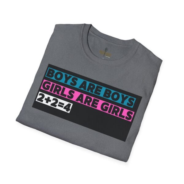 Boys are Boys, Girls are Girls, 2+2=4 T-Shirt, Statement T-Shirt - Image 24