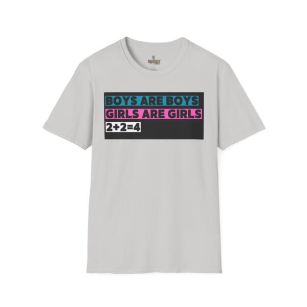 Boys are Boys, Girls are Girls, 2+2=4 T-Shirt, Statement T-Shirt - Image 9