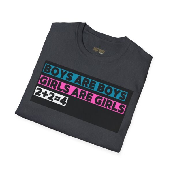 Boys are Boys, Girls are Girls, 2+2=4 T-Shirt, Statement T-Shirt - Image 48