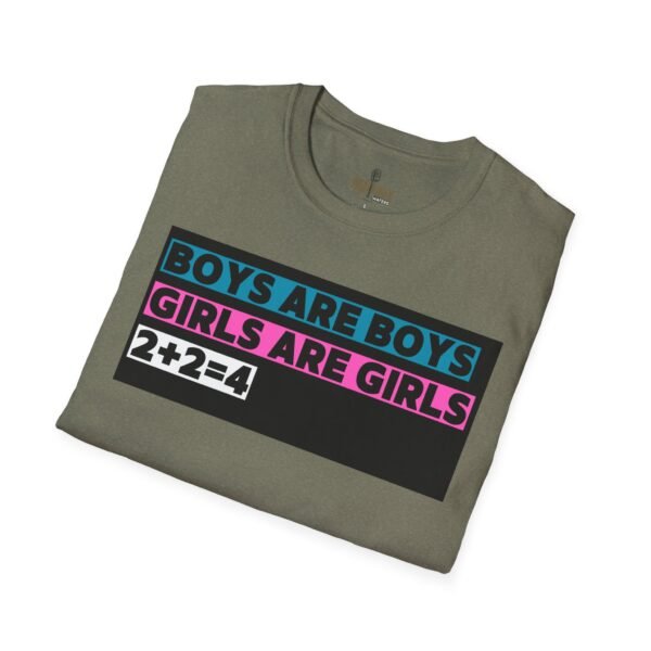 Boys are Boys, Girls are Girls, 2+2=4 T-Shirt, Statement T-Shirt - Image 20