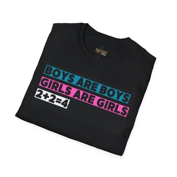 Boys are Boys, Girls are Girls, 2+2=4 T-Shirt, Statement T-Shirt - Image 8