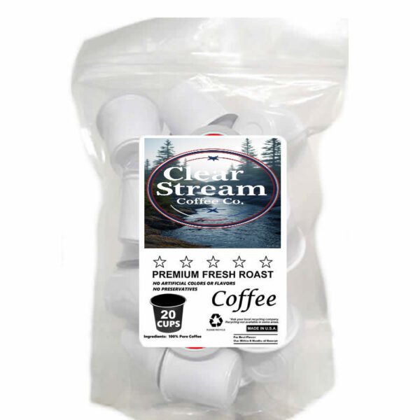 20 Pack Single Serve Cups - Coffee Pods - Medium Roast