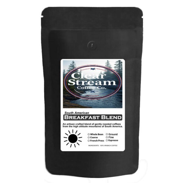 Breakfast Blend Coffee Light Roast Whole Bean 2 LBS