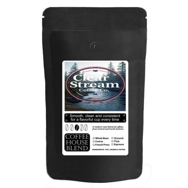 Clear Stream Coffee Coffee House Blend Whole Bean Medium Roast Coffee 5 LBS