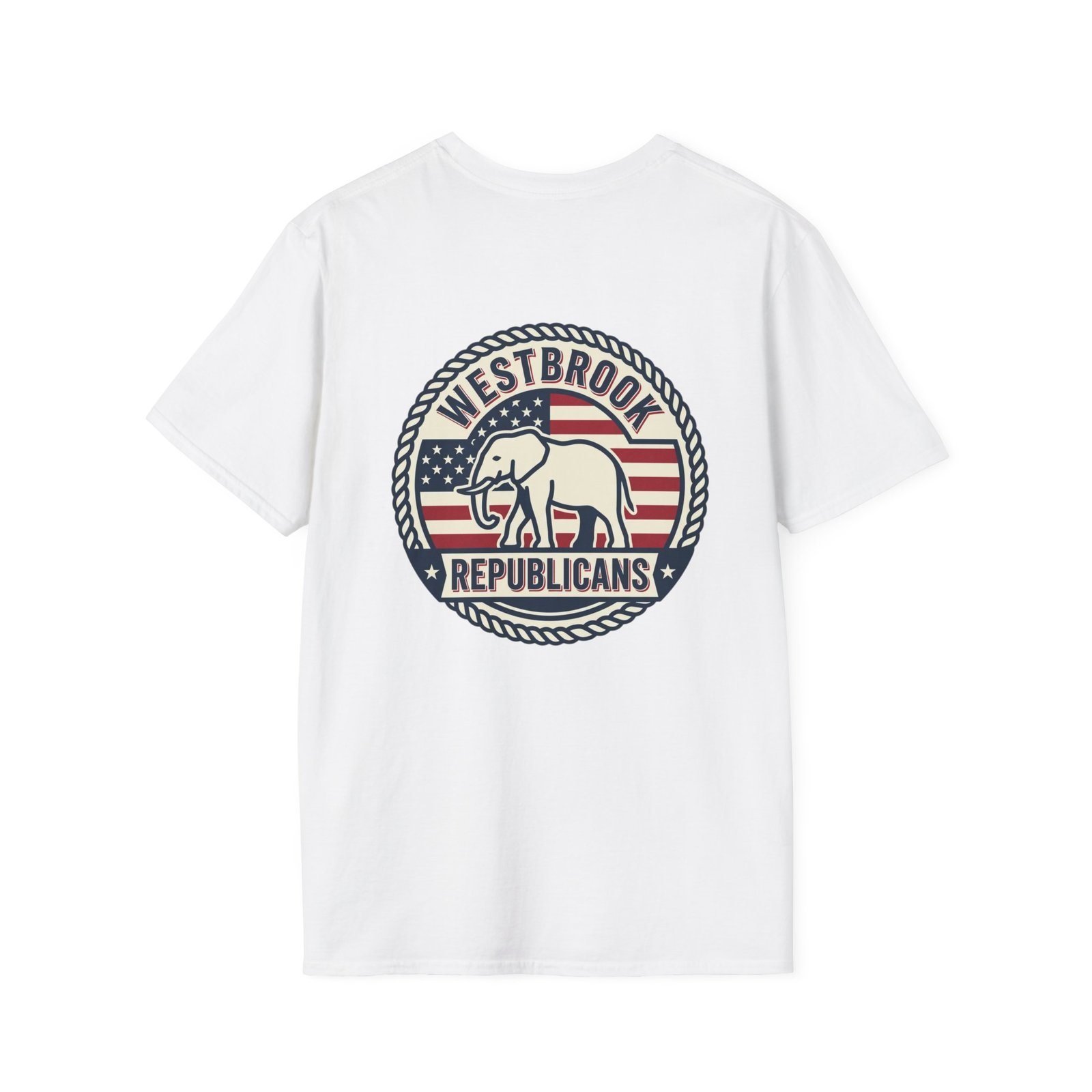 Republican Campaign T-Shirt — Westbrook Republicans Patriotic Flag Design - Image 2