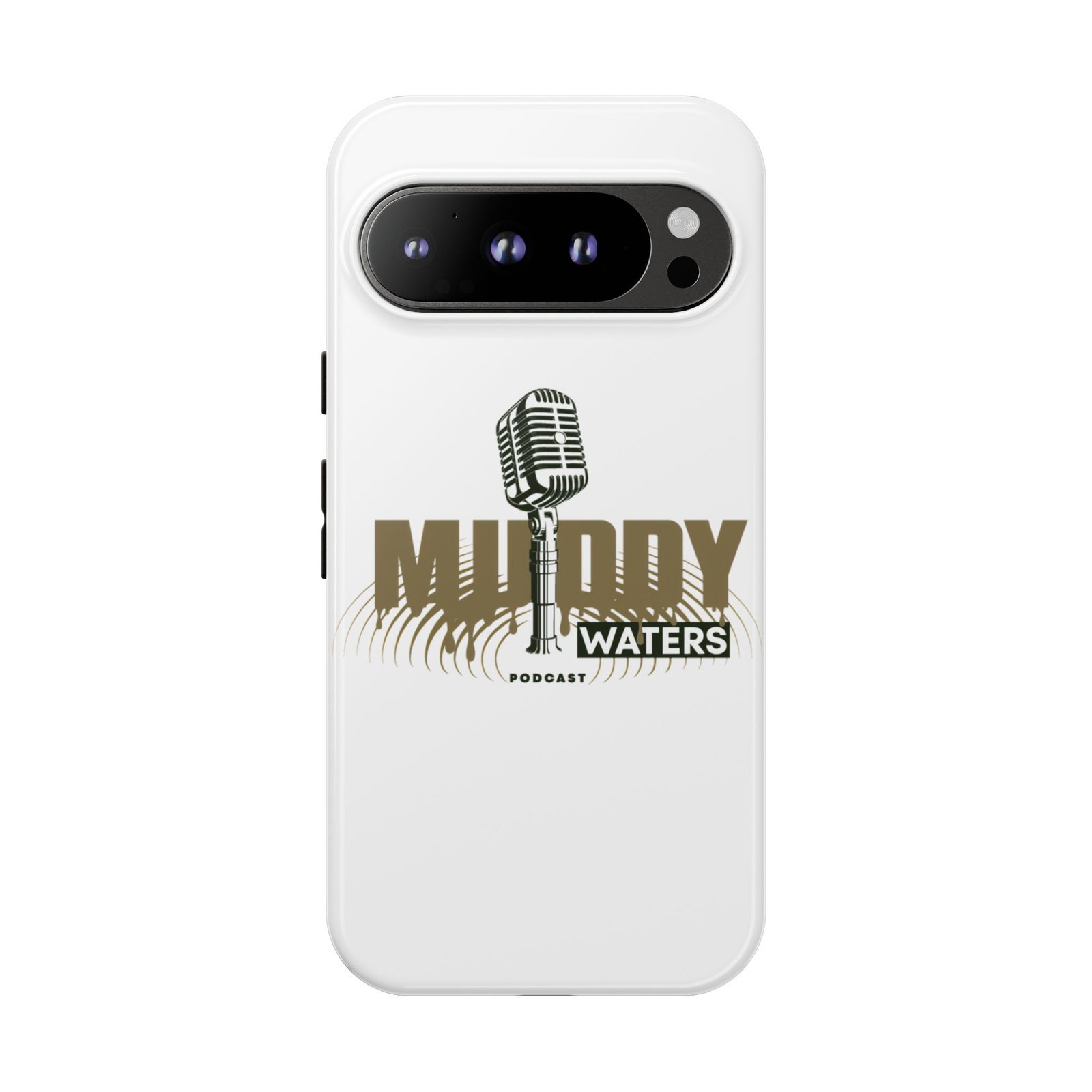 Muddy Waters Podcast Tough Phone Case – Retro Microphone Design - Image 197