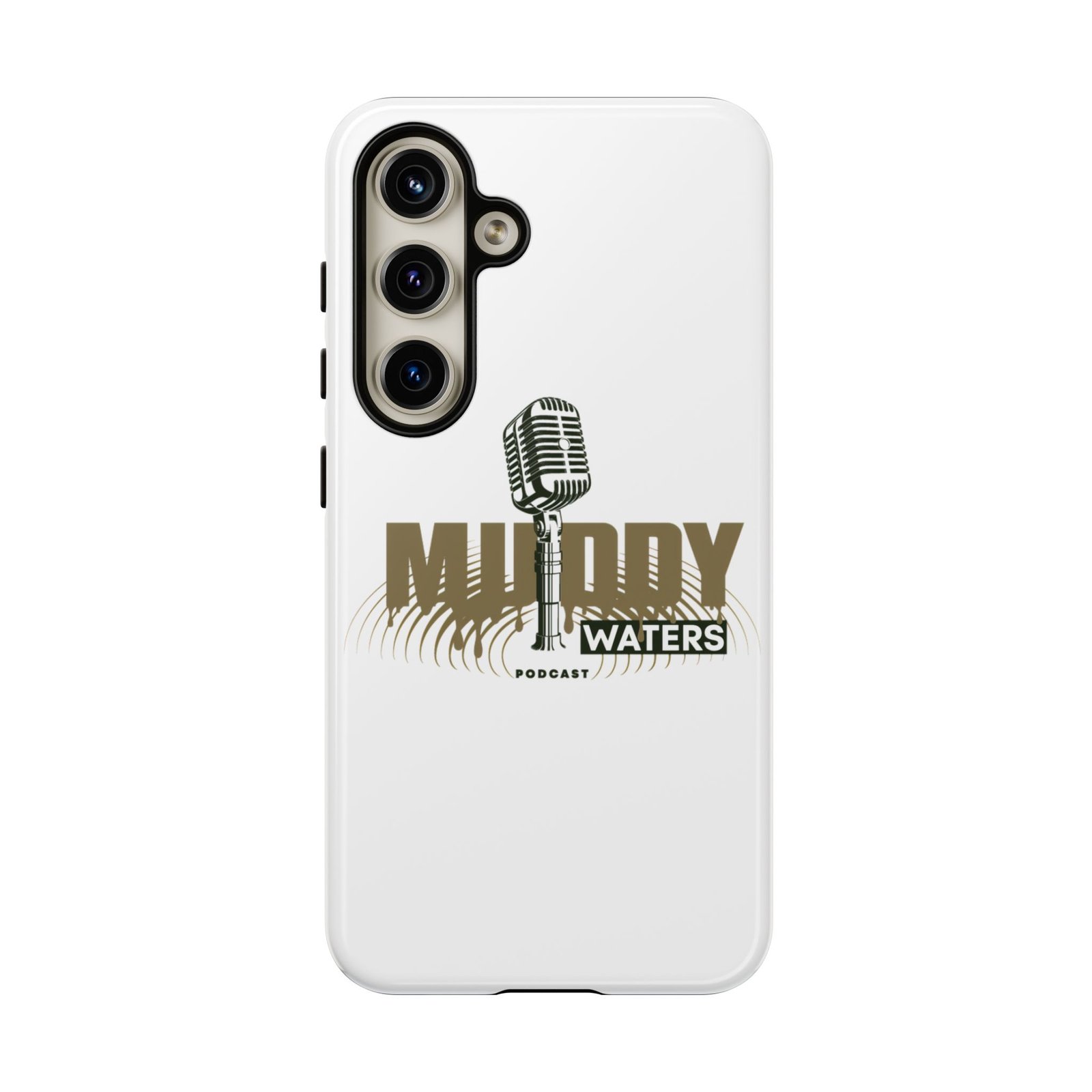 Muddy Waters Podcast Tough Phone Case – Retro Microphone Design - Image 119