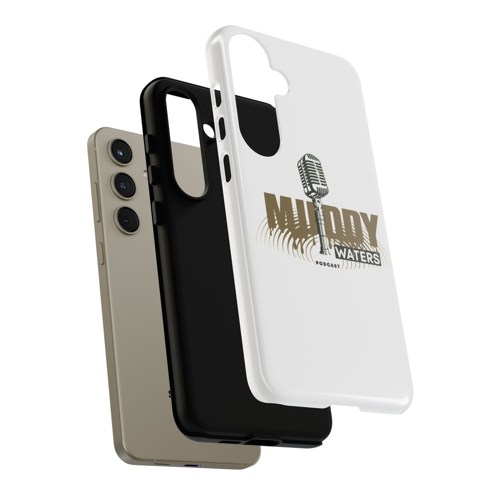 Muddy Waters Podcast Tough Phone Case – Retro Microphone Design - Image 130