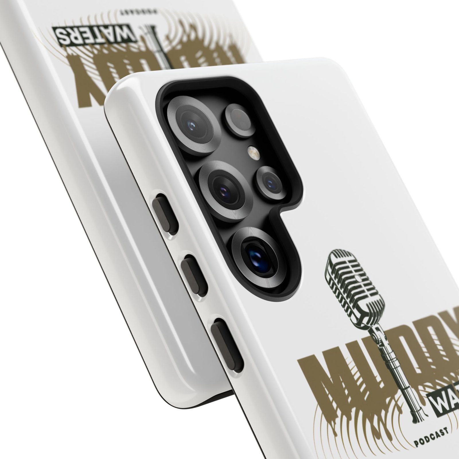 Muddy Waters Podcast Tough Phone Case – Retro Microphone Design - Image 226