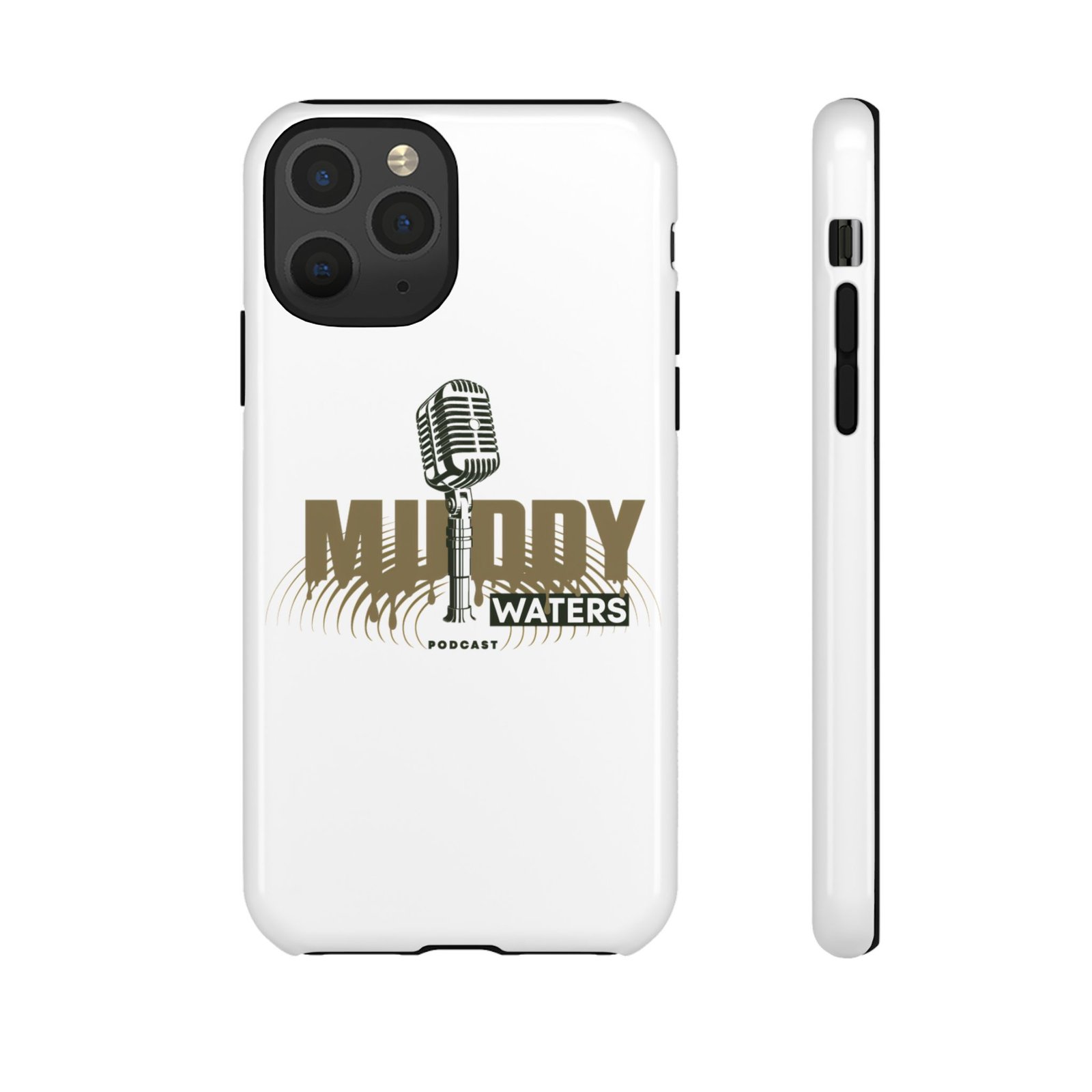 Muddy Waters Podcast Tough Phone Case – Retro Microphone Design - Image 15