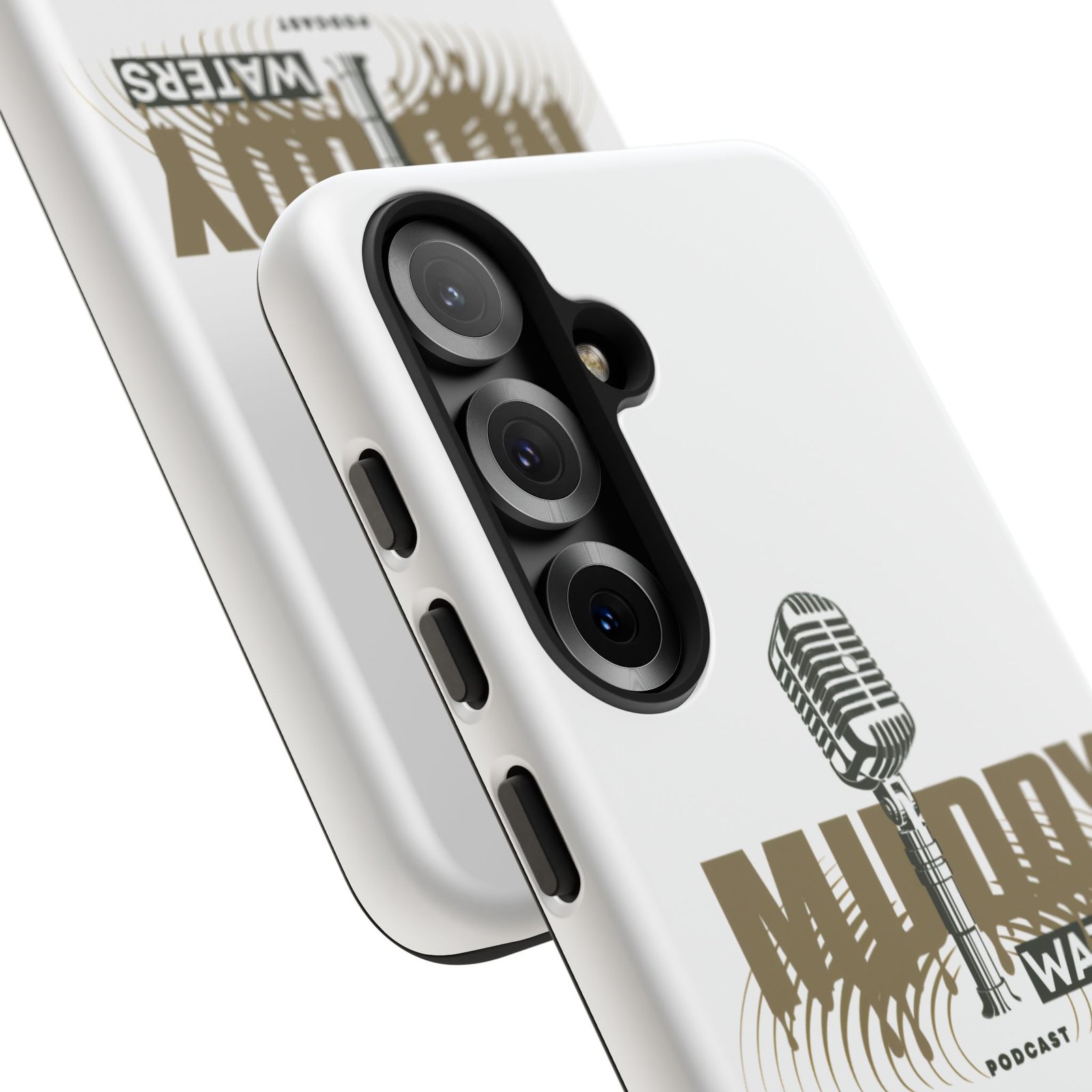 Muddy Waters Podcast Tough Phone Case – Retro Microphone Design - Image 214