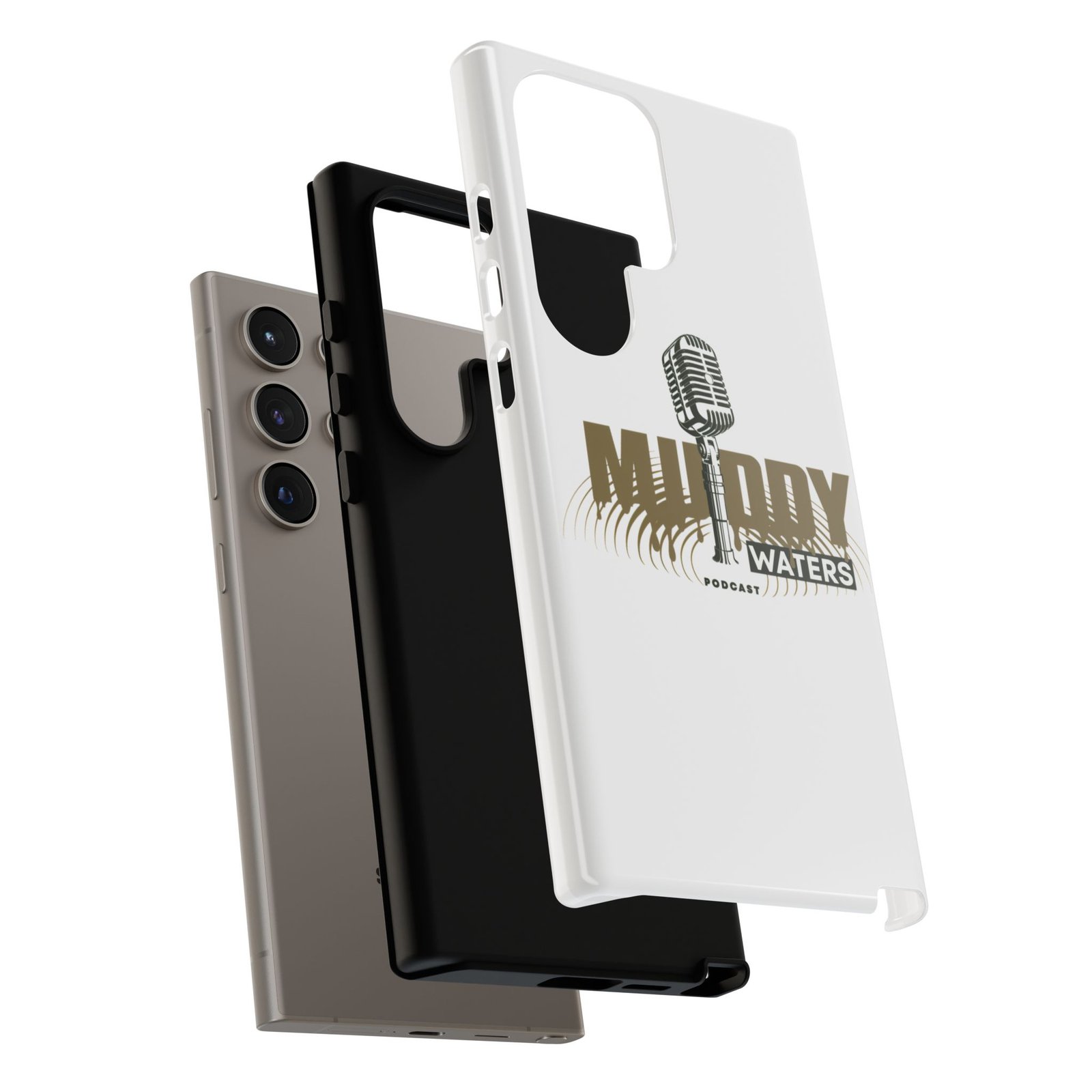 Muddy Waters Podcast Tough Phone Case – Retro Microphone Design - Image 138