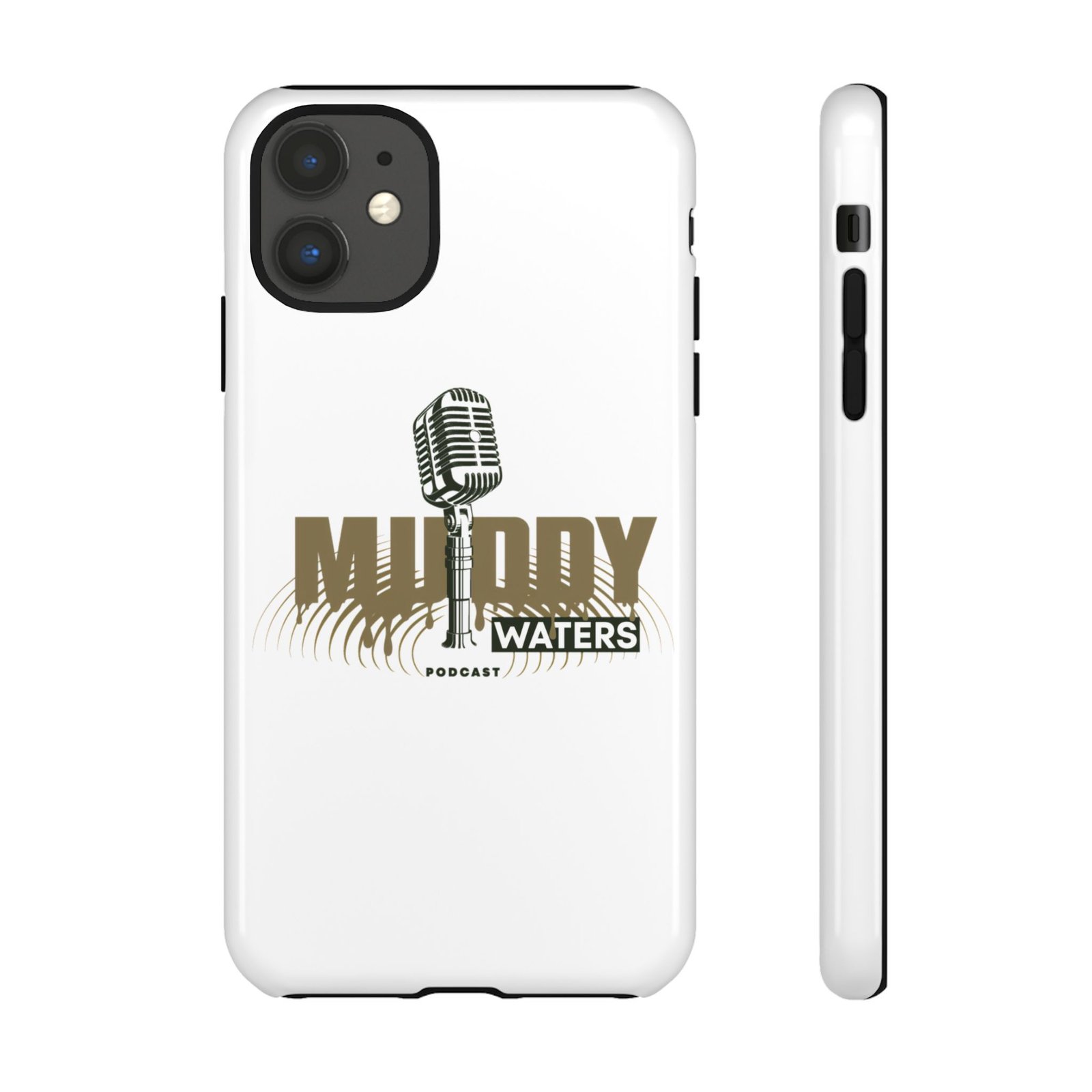 Muddy Waters Podcast Tough Phone Case – Retro Microphone Design - Image 13