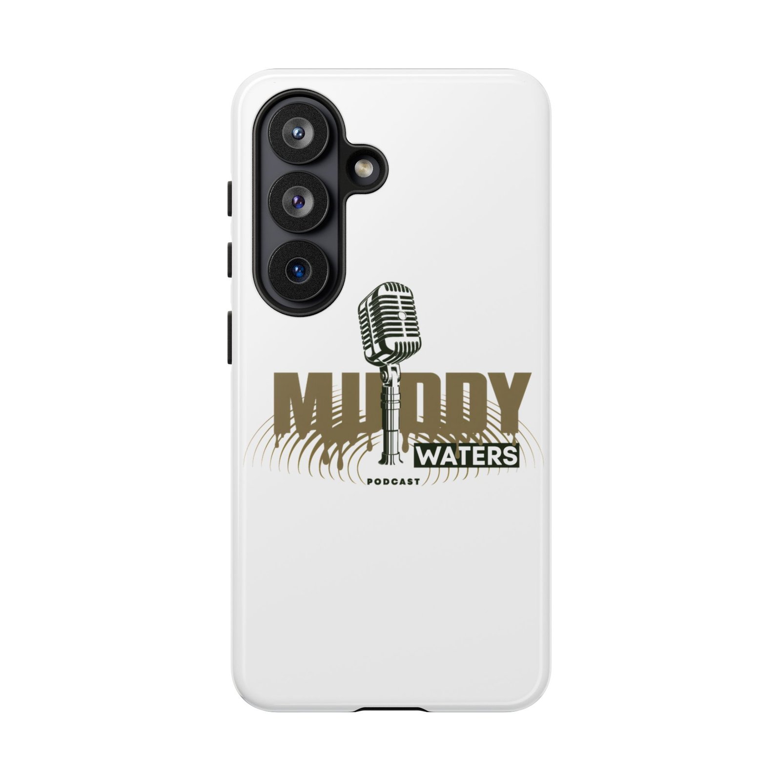 Muddy Waters Podcast Tough Phone Case – Retro Microphone Design - Image 241
