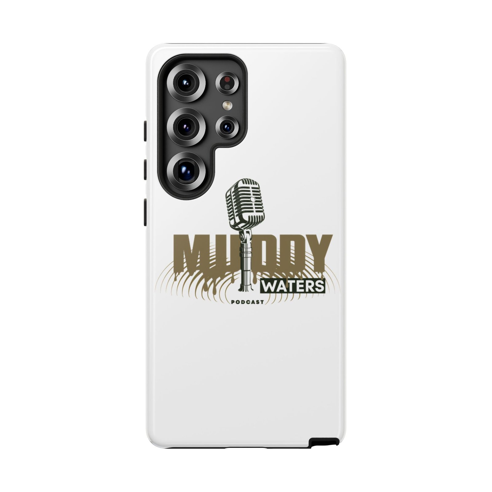 Muddy Waters Podcast Tough Phone Case – Retro Microphone Design - Image 225