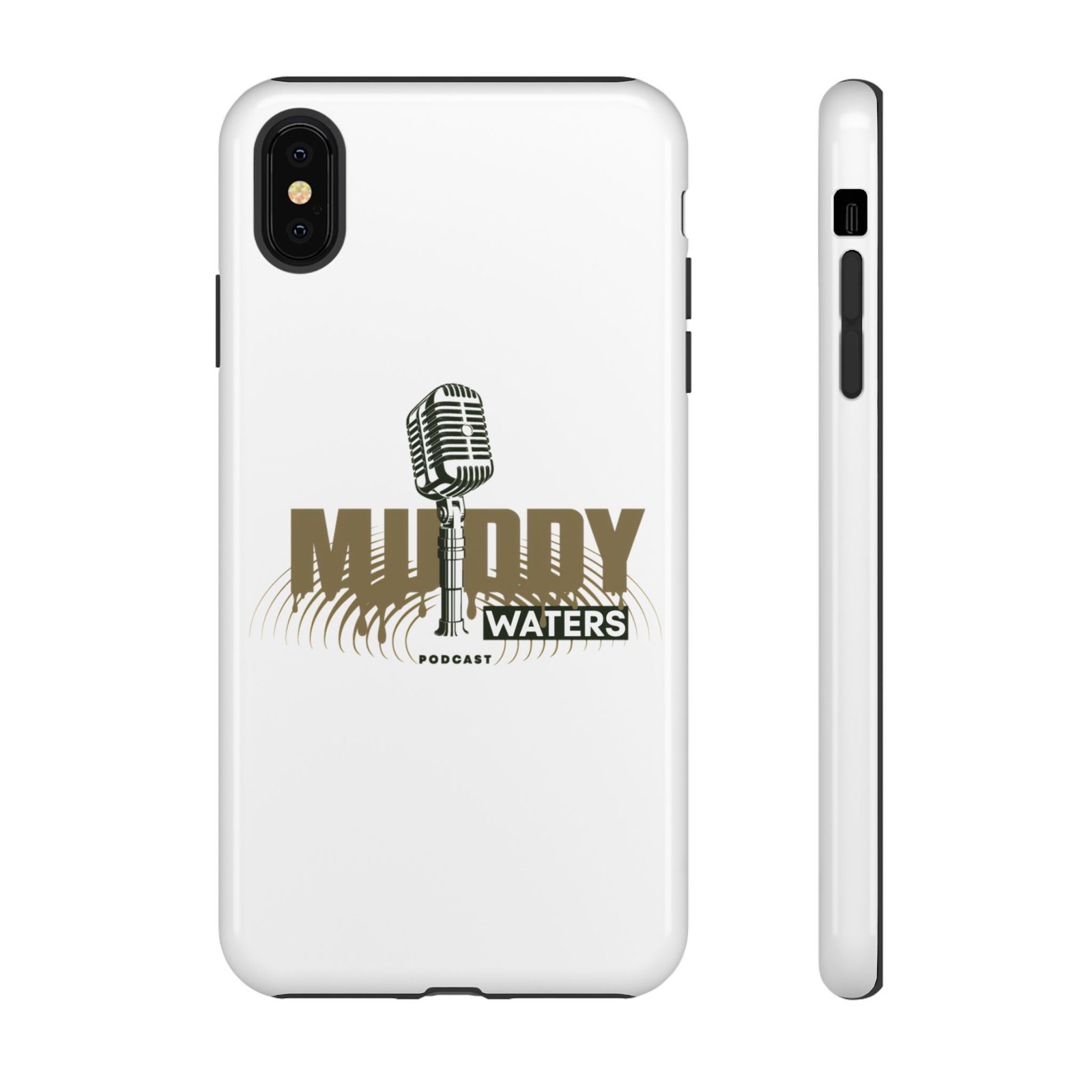 Muddy Waters Podcast Tough Phone Case – Retro Microphone Design - Image 11