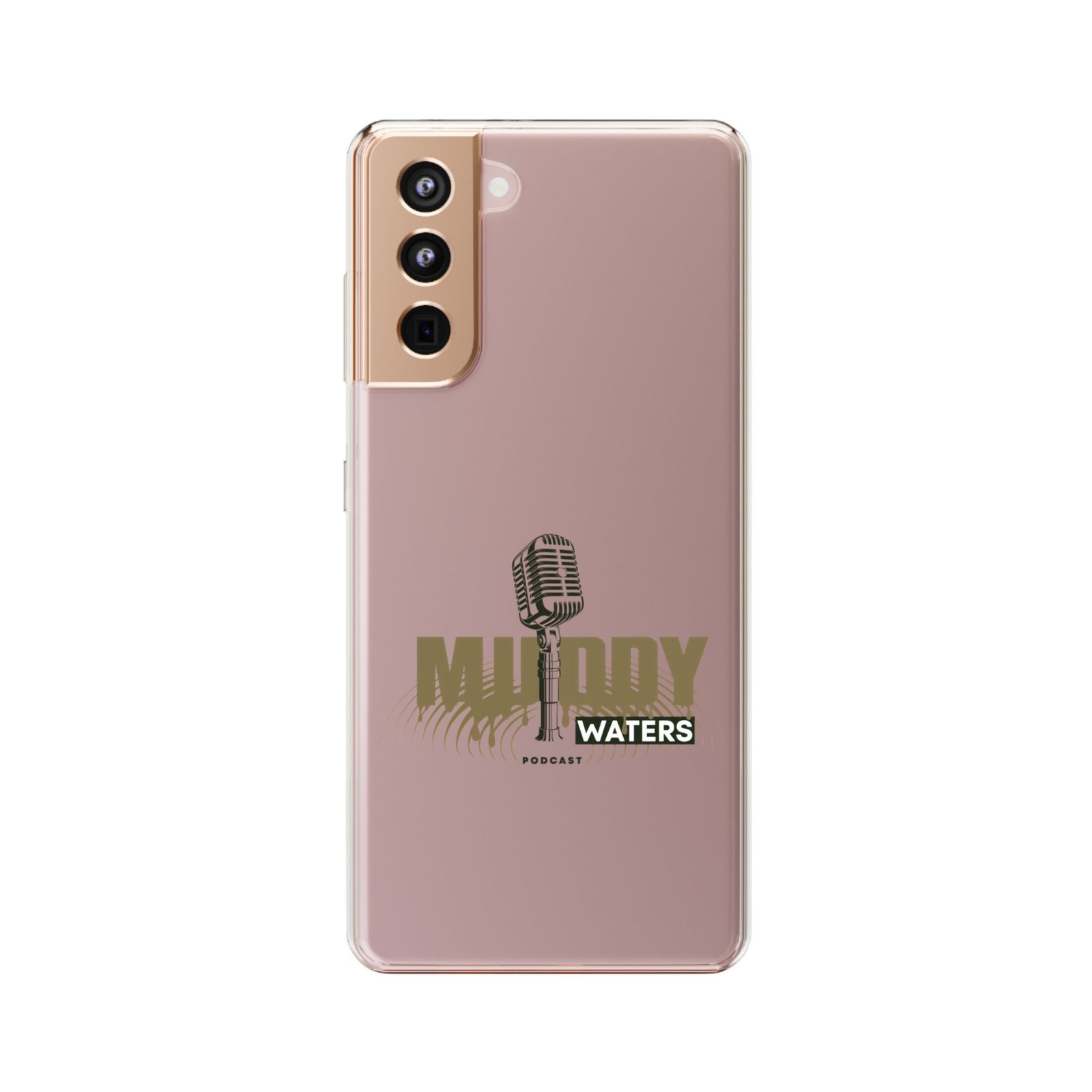 Clear Phone Case – 'Muddy Waters' Vintage Microphone Design - Image 24