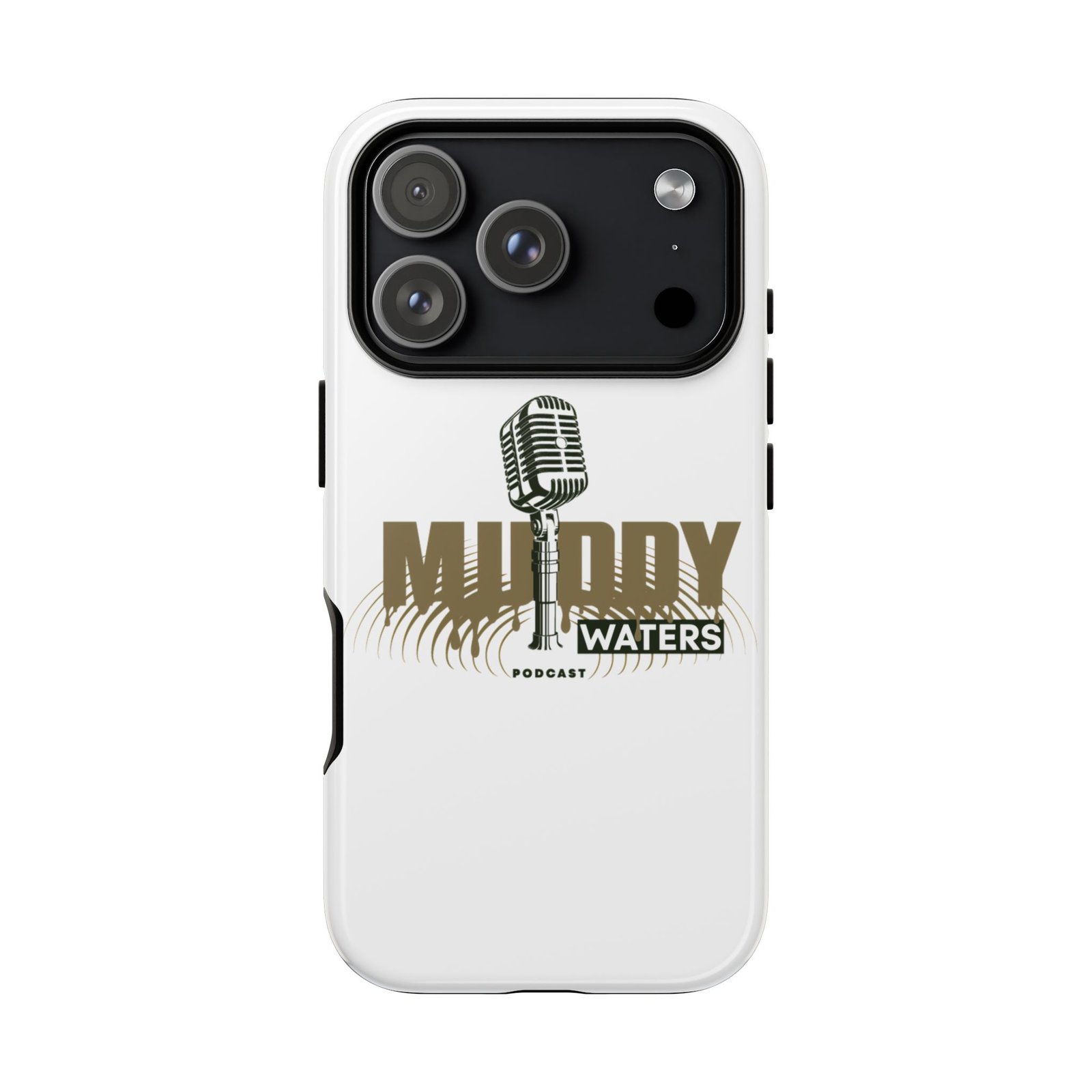 Muddy Waters Podcast Tough Phone Case – Retro Microphone Design - Image 237