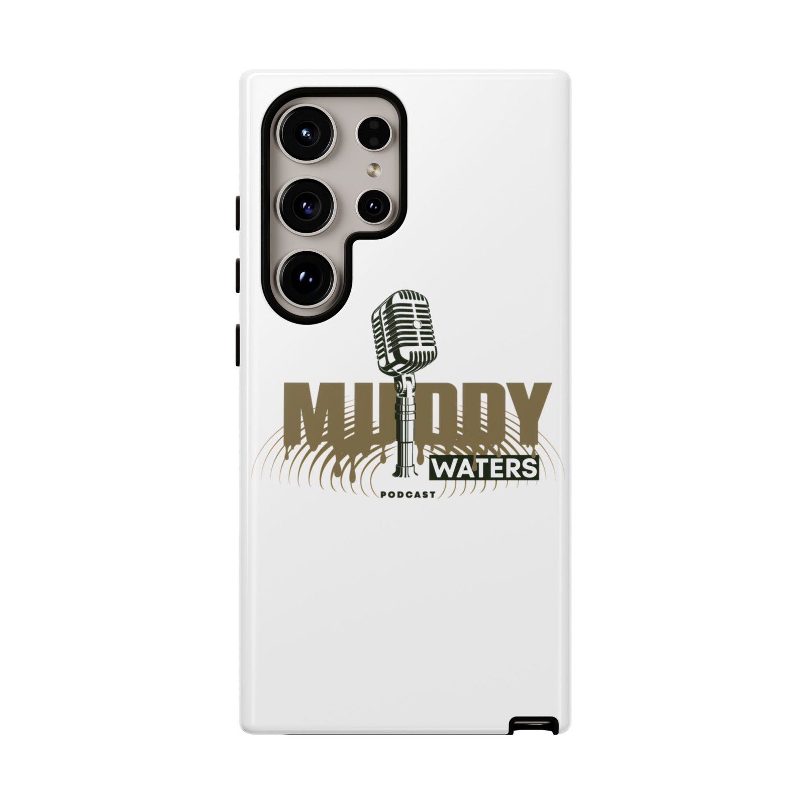 Muddy Waters Podcast Tough Phone Case – Retro Microphone Design - Image 135