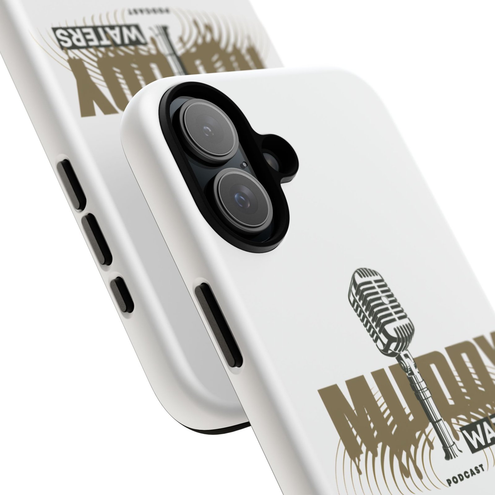 Muddy Waters Podcast Tough Phone Case – Retro Microphone Design - Image 172