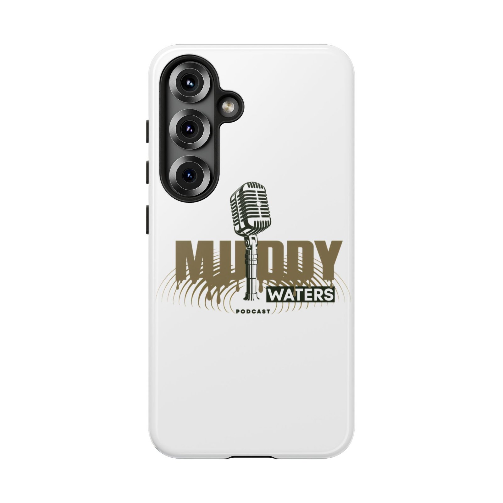 Muddy Waters Podcast Tough Phone Case – Retro Microphone Design - Image 209