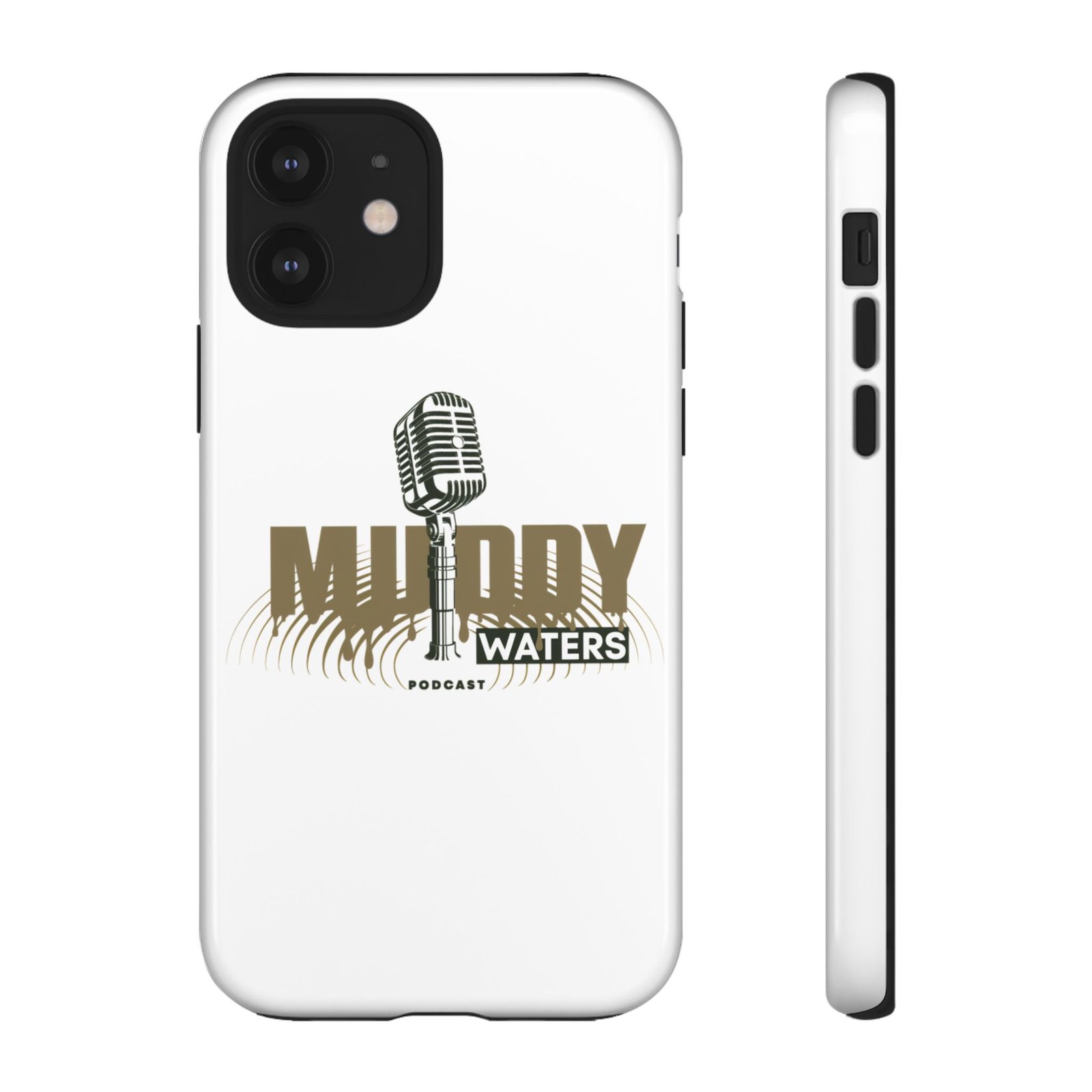 Muddy Waters Podcast Tough Phone Case – Retro Microphone Design - Image 21