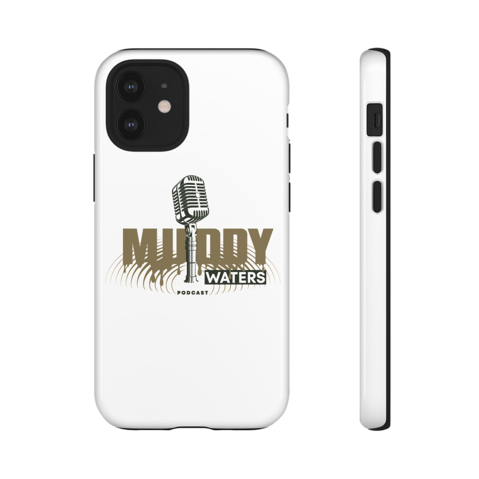 Muddy Waters Podcast Tough Phone Case – Retro Microphone Design - Image 19