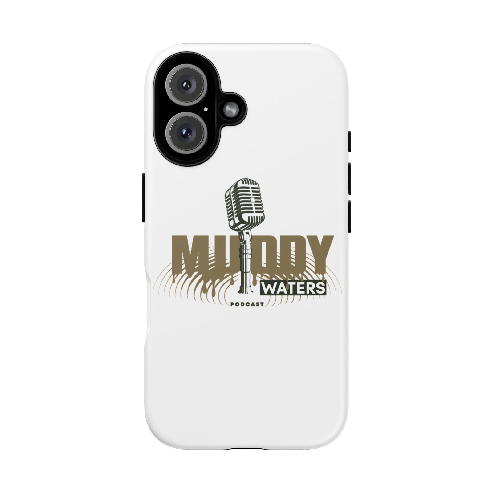 Muddy Waters Podcast Tough Phone Case – Retro Microphone Design - Image 163