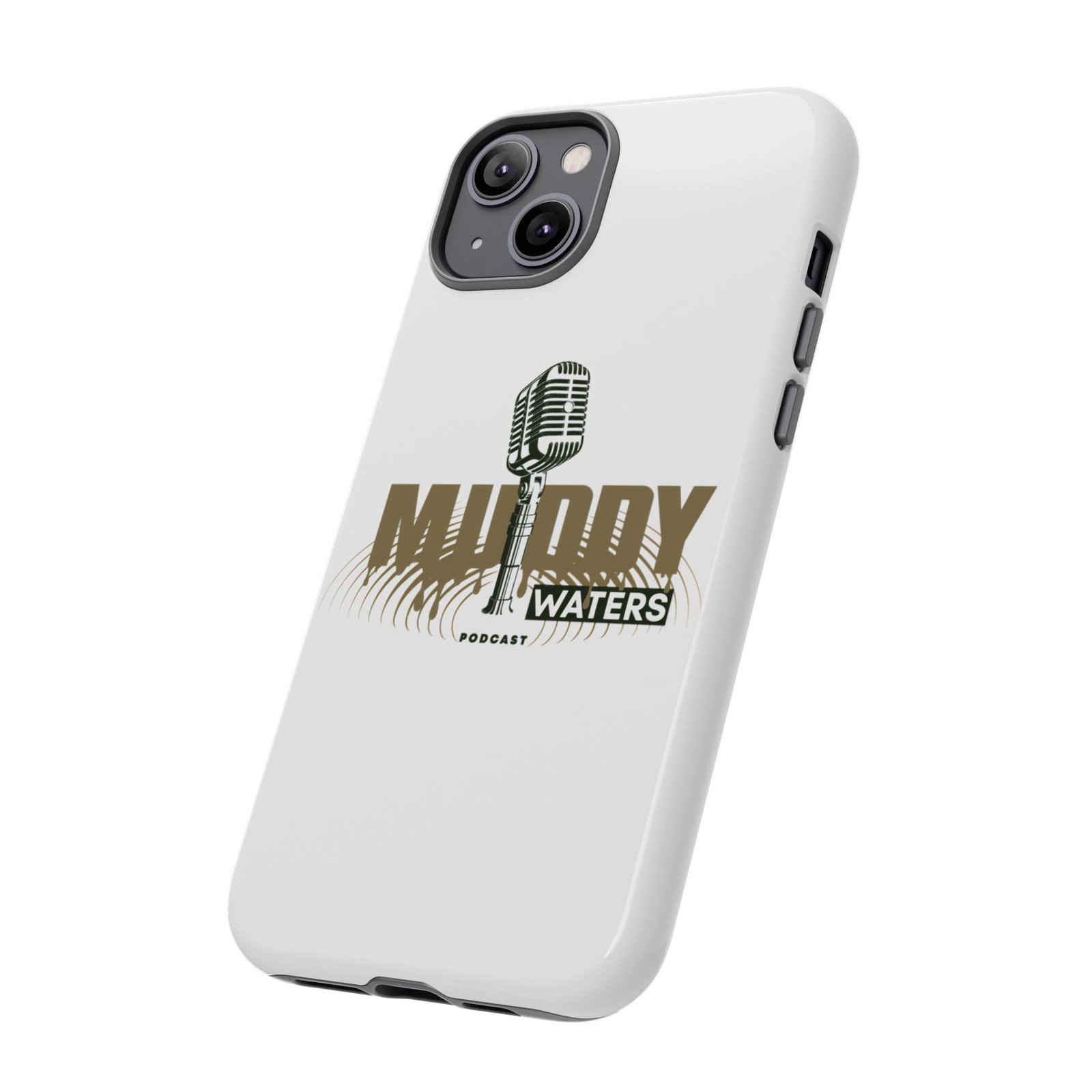 Muddy Waters Podcast Tough Phone Case – Retro Microphone Design - Image 64