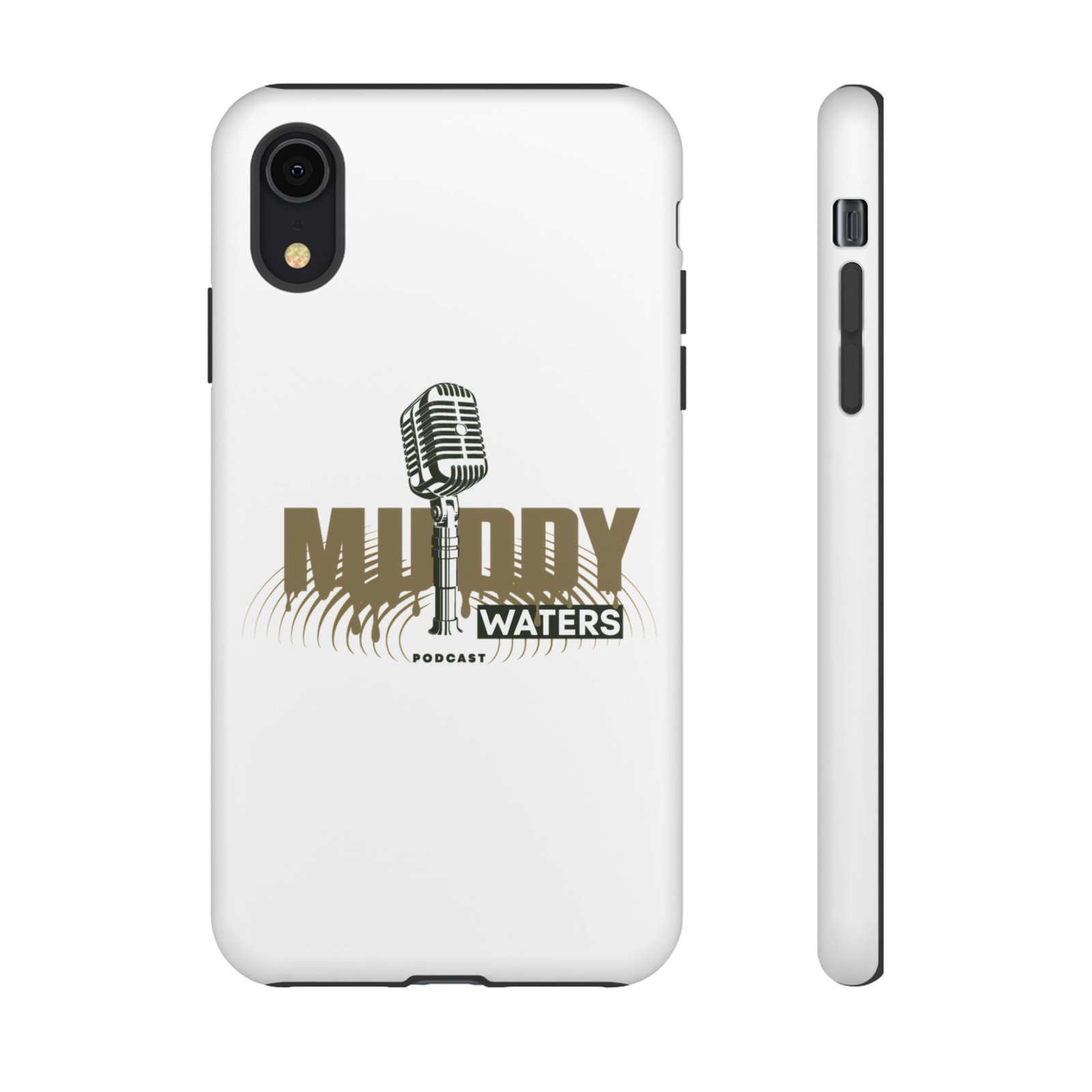 Muddy Waters Podcast Tough Phone Case – Retro Microphone Design - Image 8