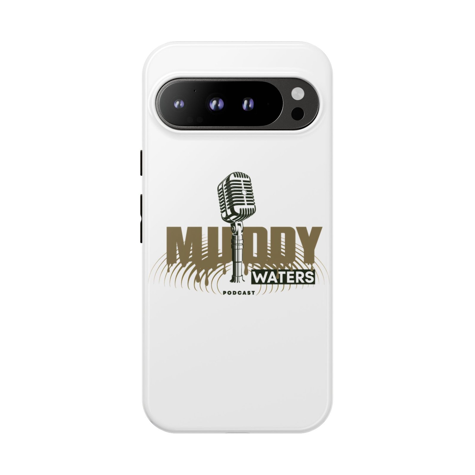 Muddy Waters Podcast Tough Phone Case – Retro Microphone Design - Image 203