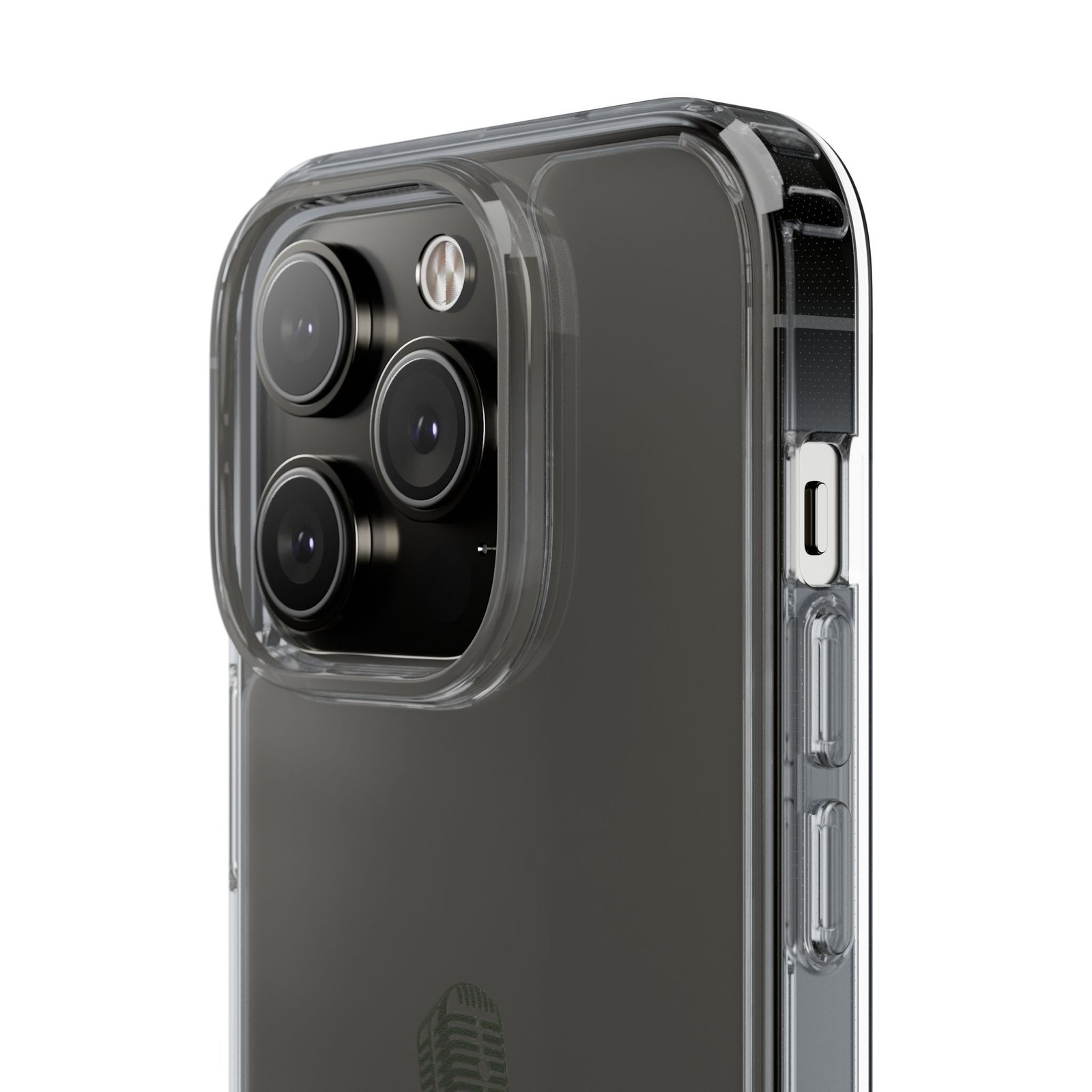 Clear Phone Case – 'Muddy Waters' Vintage Microphone Design - Image 103