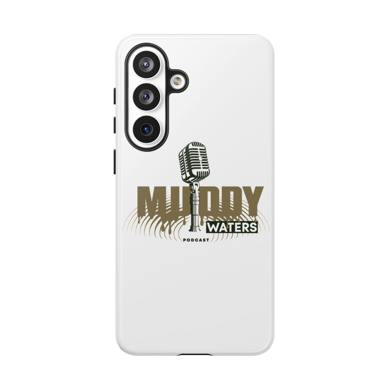 Muddy Waters Podcast Tough Phone Case – Retro Microphone Design - Image 245