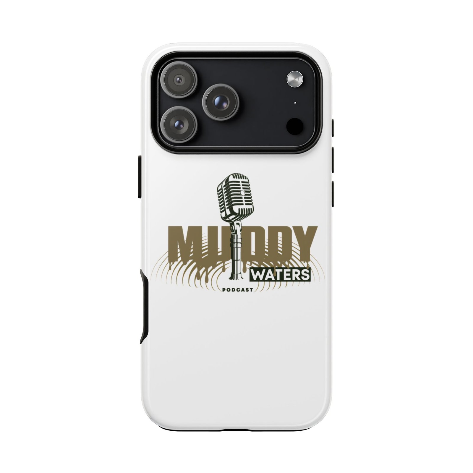 Muddy Waters Podcast Tough Phone Case – Retro Microphone Design - Image 239
