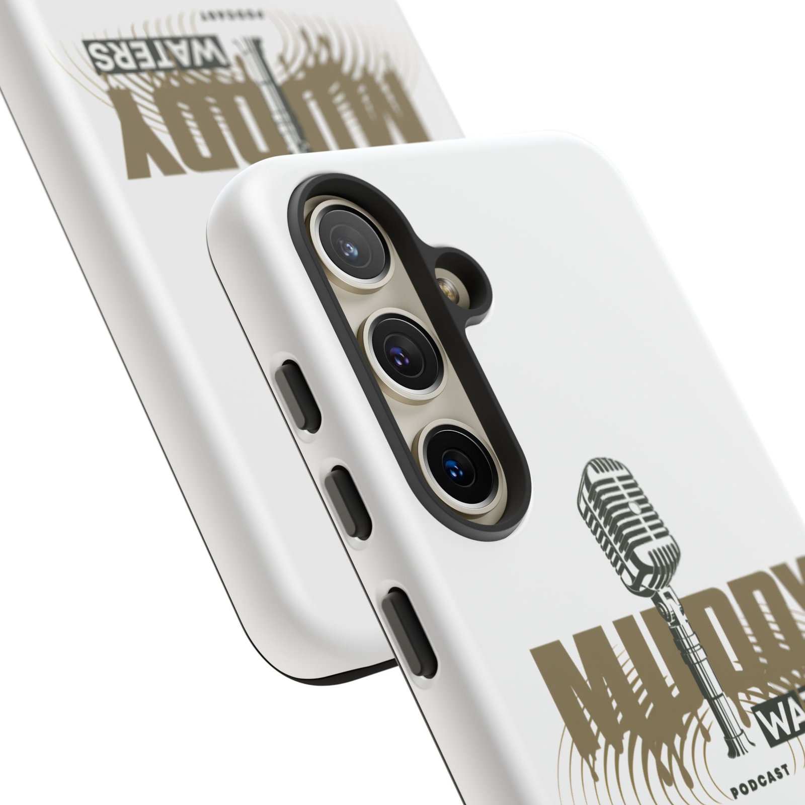 Muddy Waters Podcast Tough Phone Case – Retro Microphone Design - Image 124
