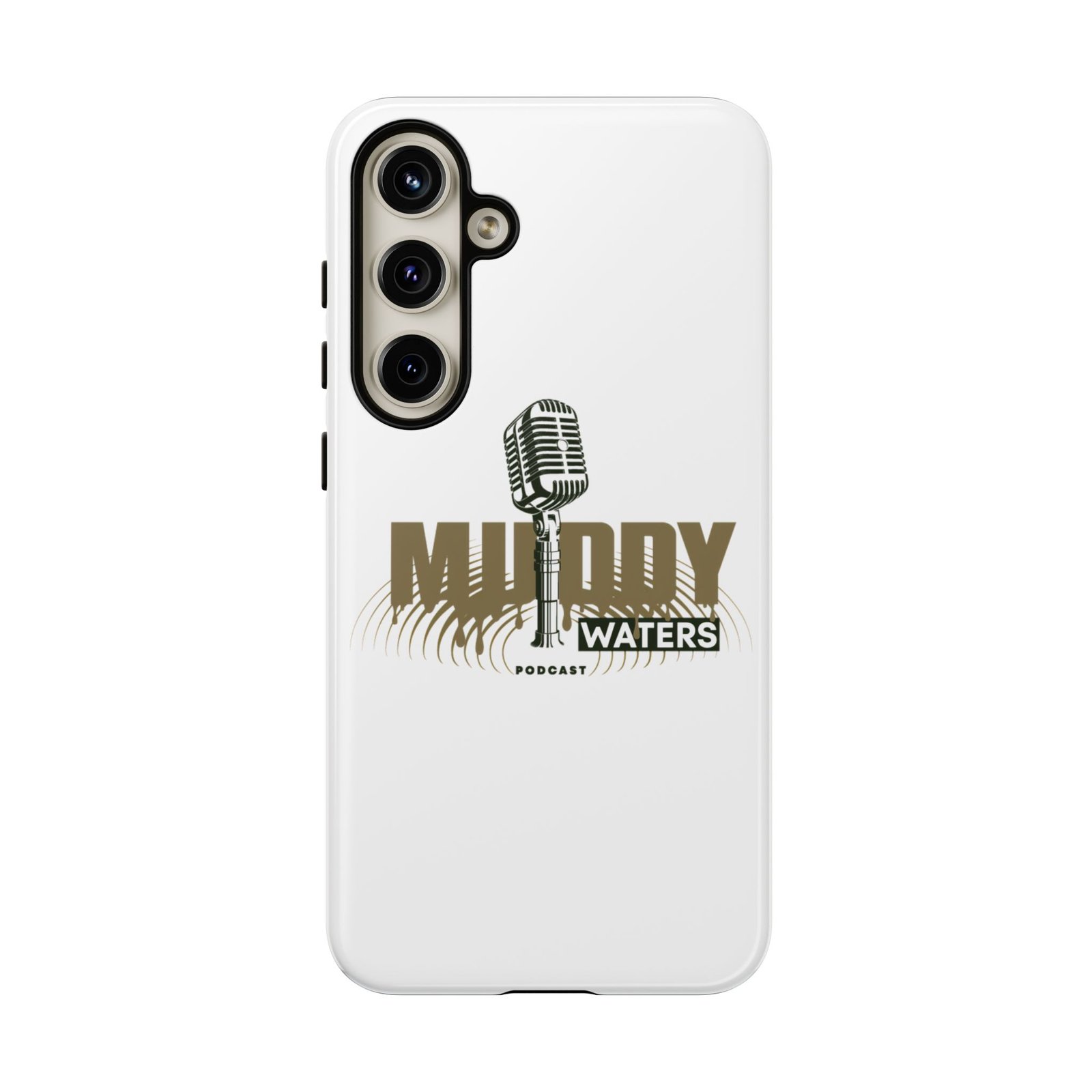 Muddy Waters Podcast Tough Phone Case – Retro Microphone Design - Image 127
