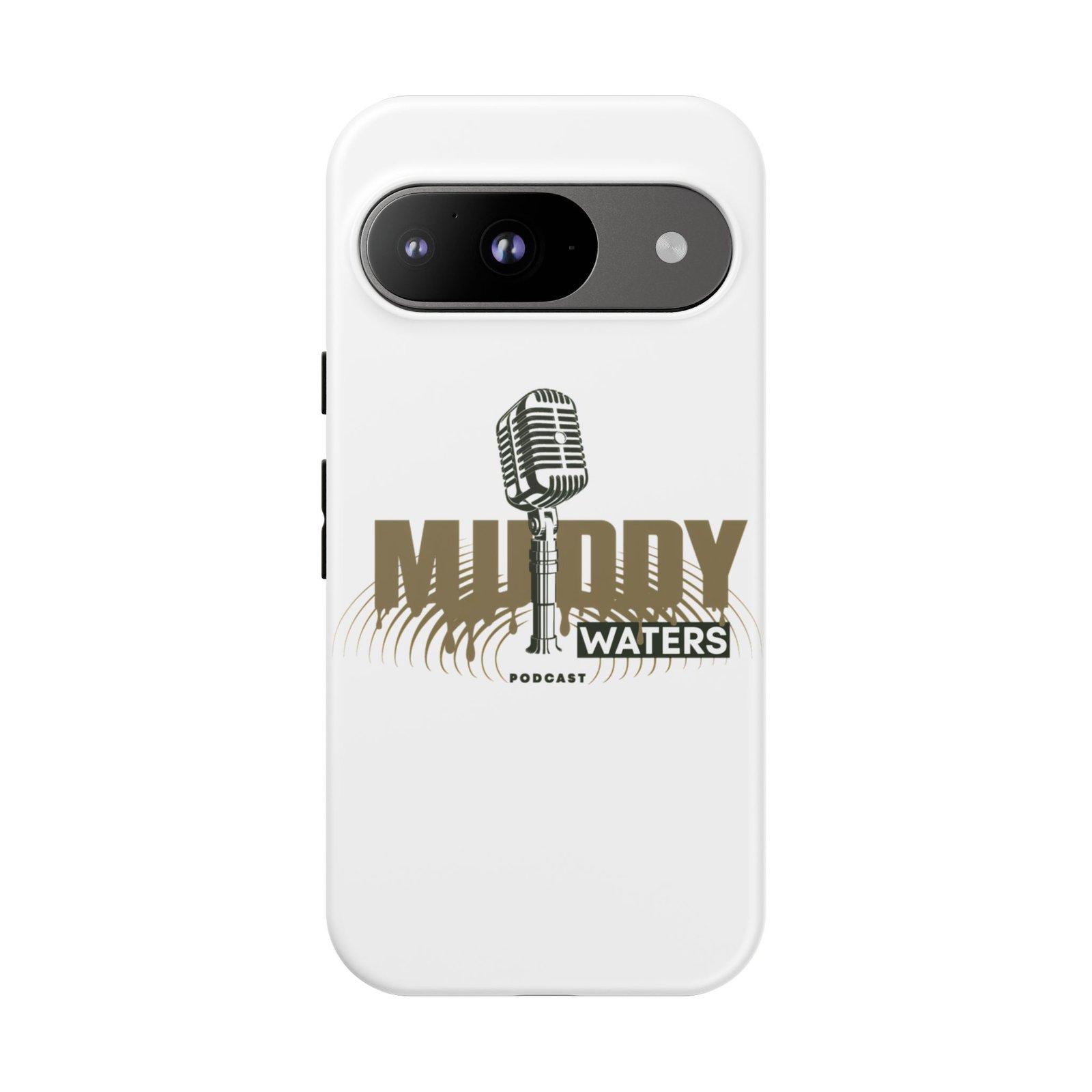 Muddy Waters Podcast Tough Phone Case – Retro Microphone Design - Image 194