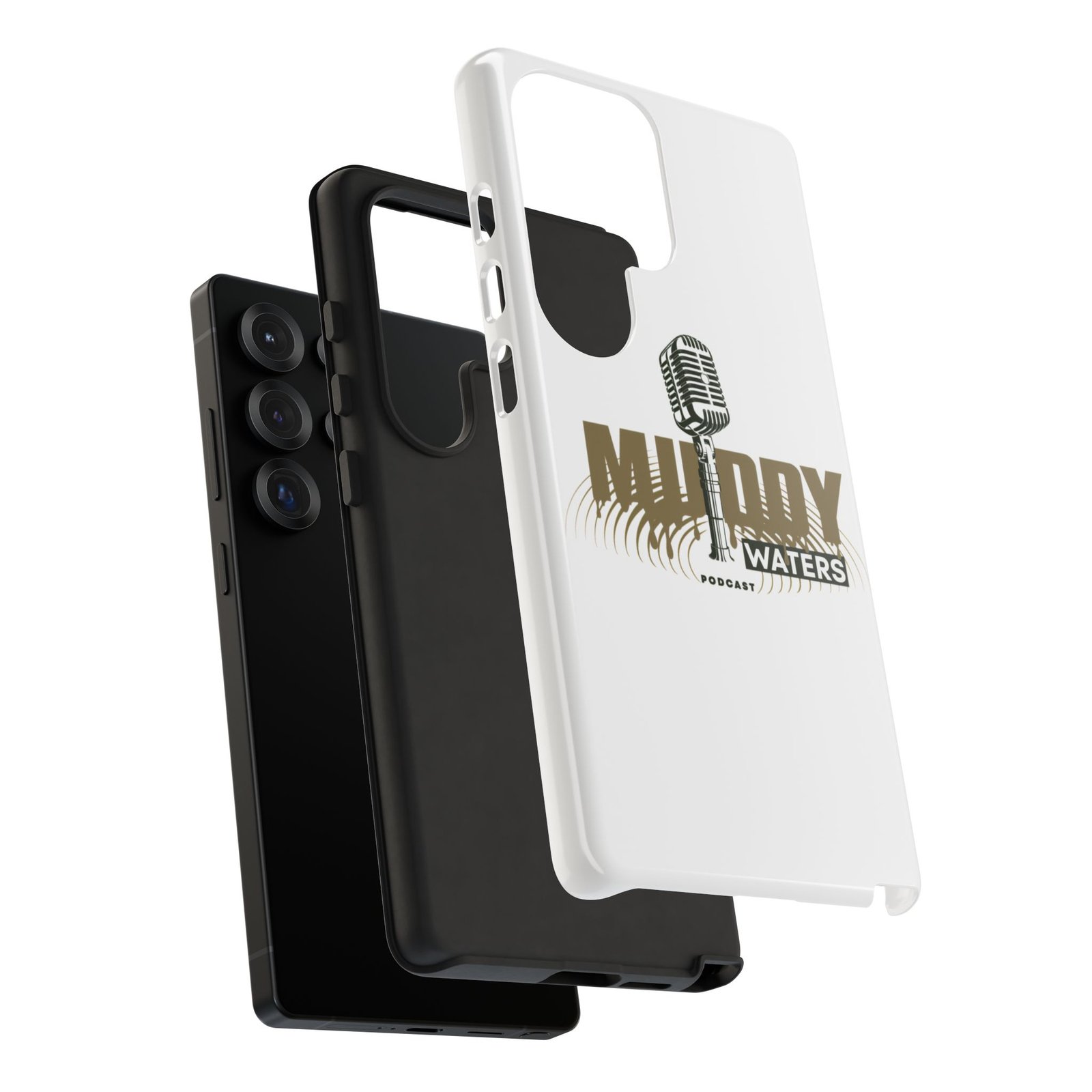 Muddy Waters Podcast Tough Phone Case – Retro Microphone Design - Image 228