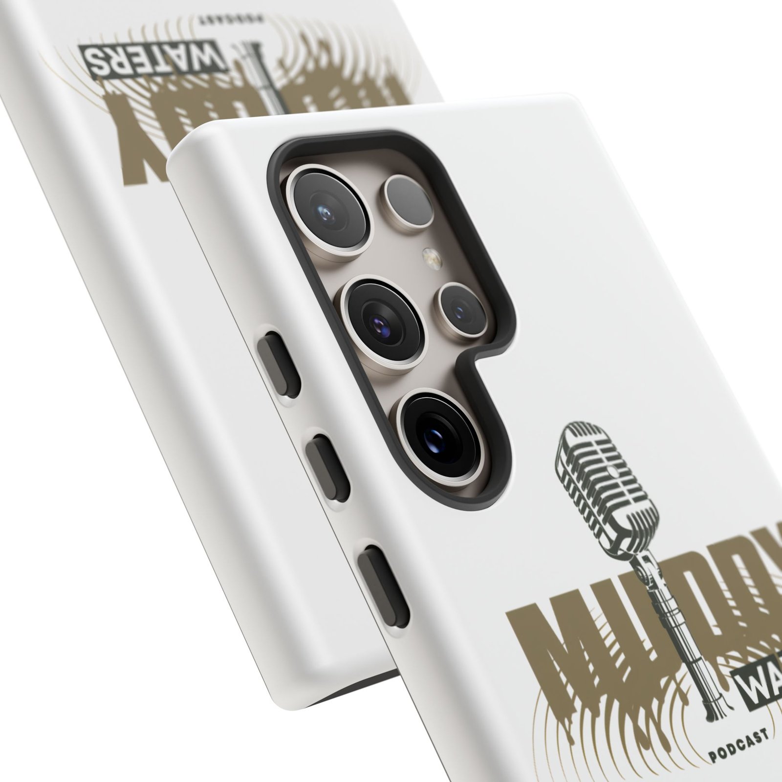 Muddy Waters Podcast Tough Phone Case – Retro Microphone Design - Image 140