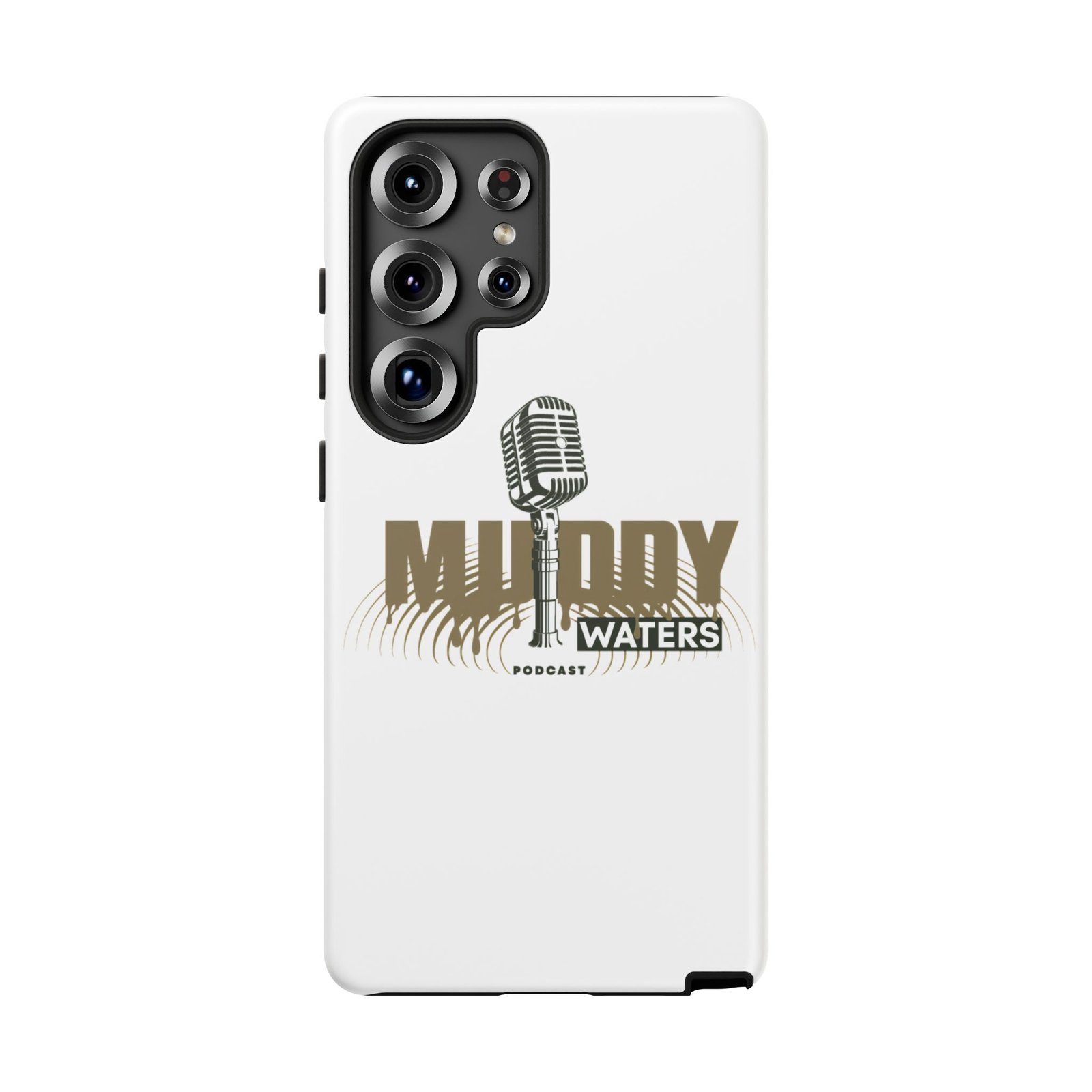 Muddy Waters Podcast Tough Phone Case – Retro Microphone Design - Image 229