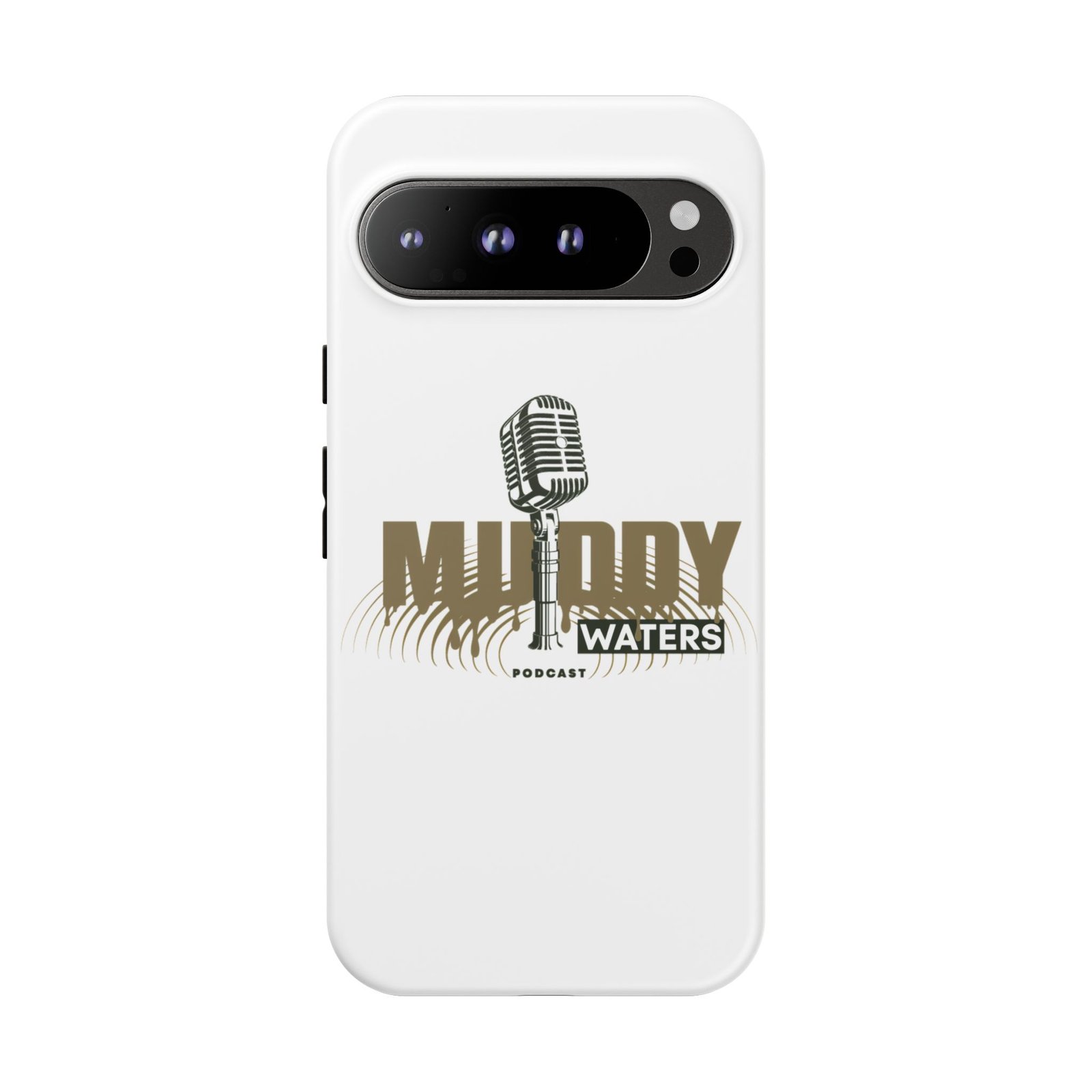 Muddy Waters Podcast Tough Phone Case – Retro Microphone Design - Image 206