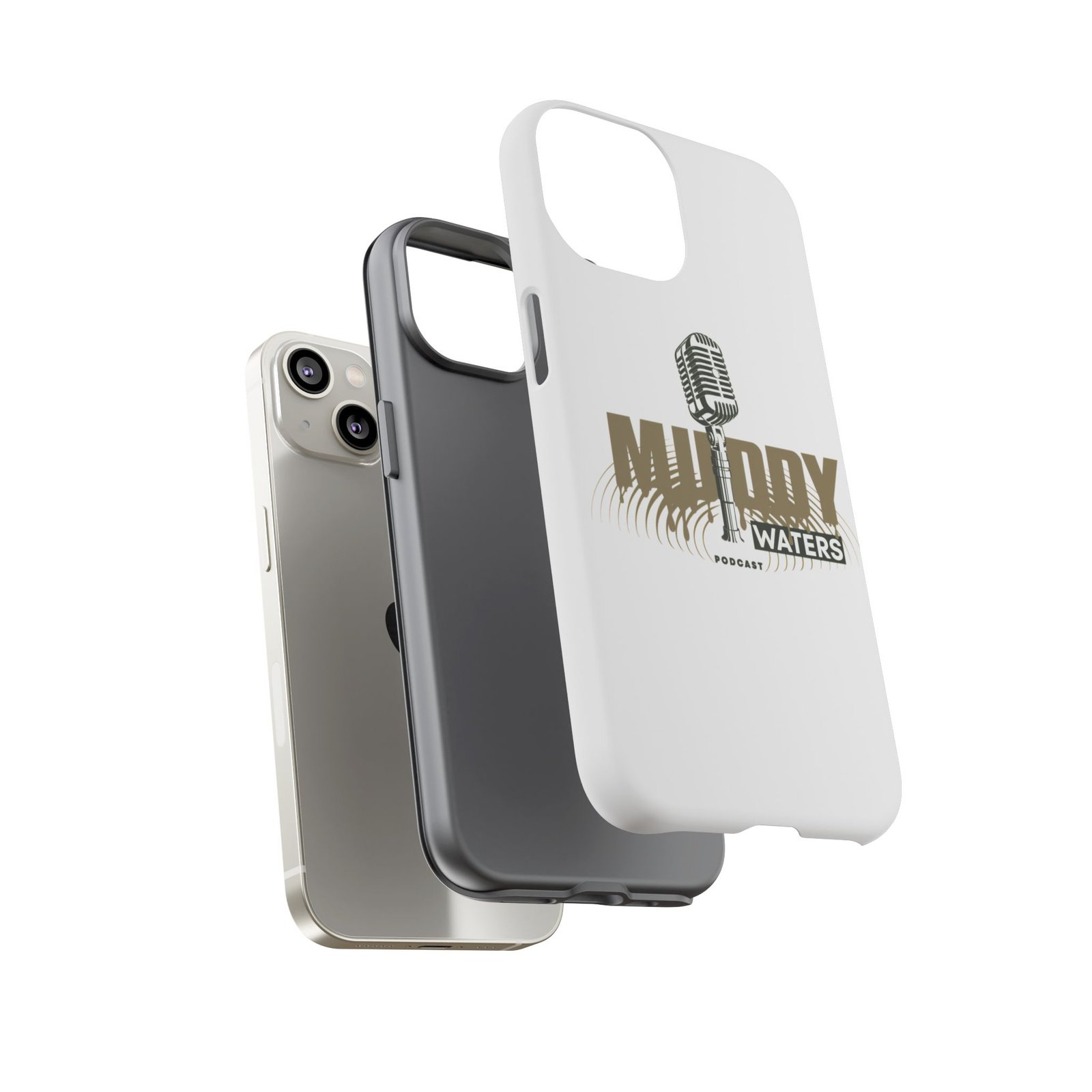 Muddy Waters Podcast Tough Phone Case – Retro Microphone Design - Image 53