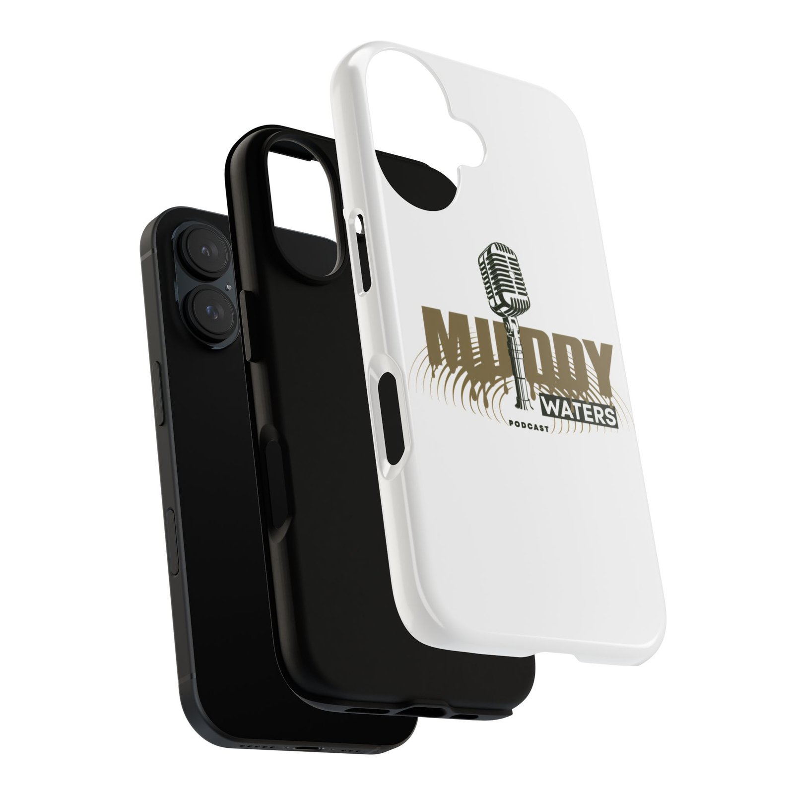 Muddy Waters Podcast Tough Phone Case – Retro Microphone Design - Image 161
