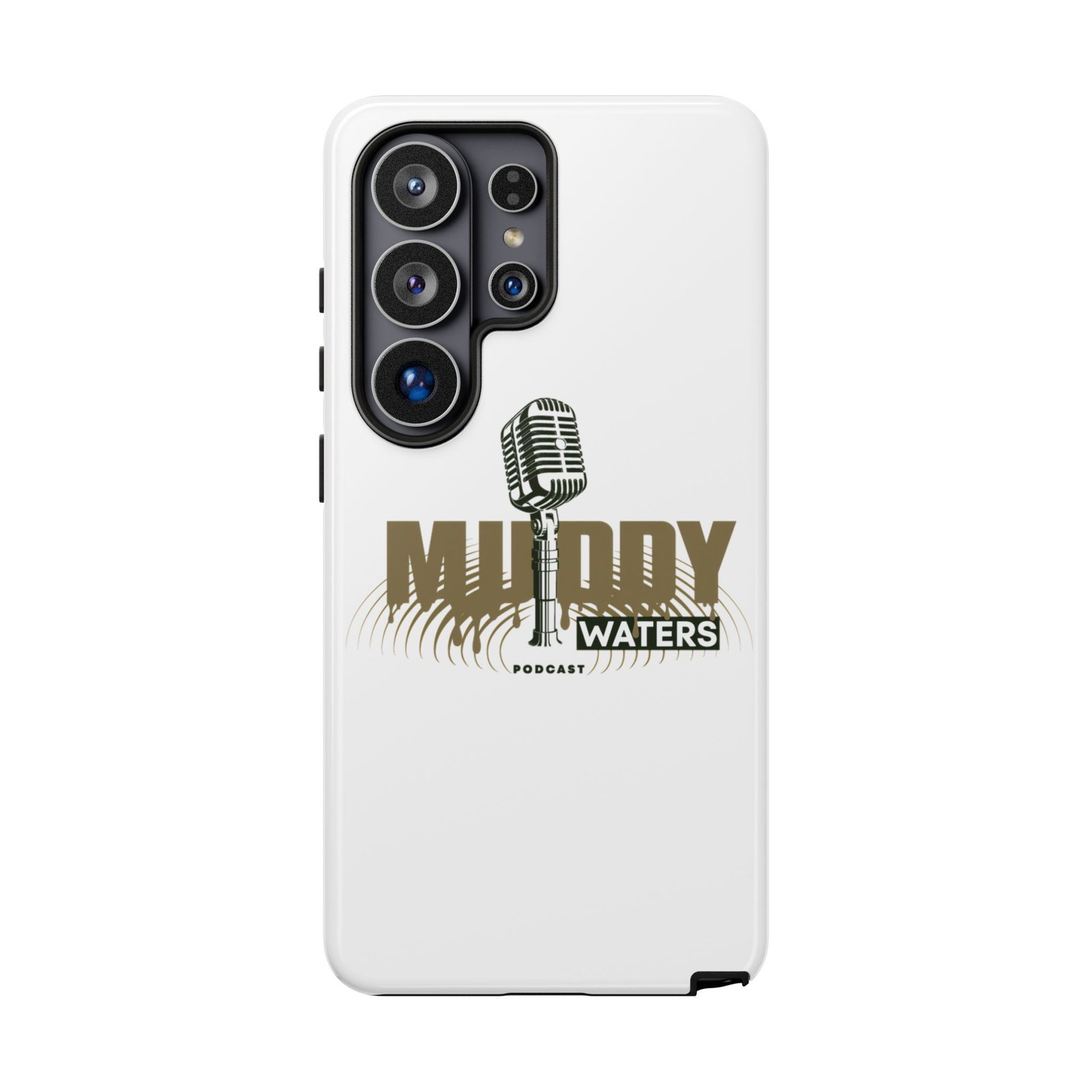 Muddy Waters Podcast Tough Phone Case – Retro Microphone Design - Image 249