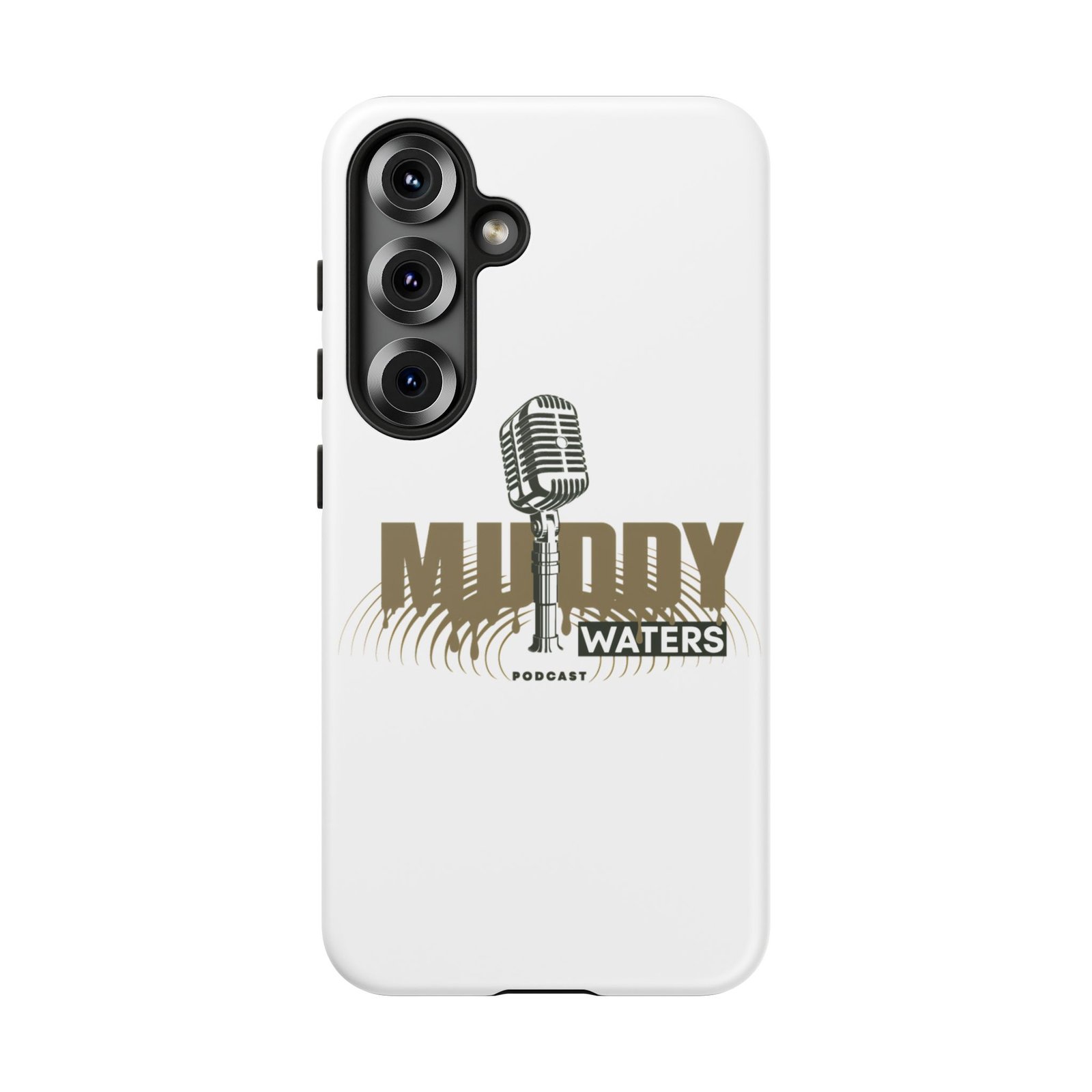 Muddy Waters Podcast Tough Phone Case – Retro Microphone Design - Image 213