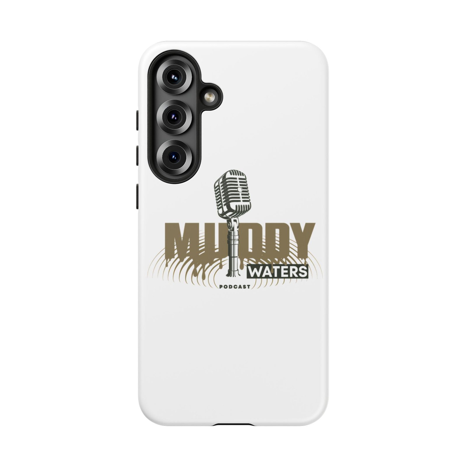 Muddy Waters Podcast Tough Phone Case – Retro Microphone Design - Image 221